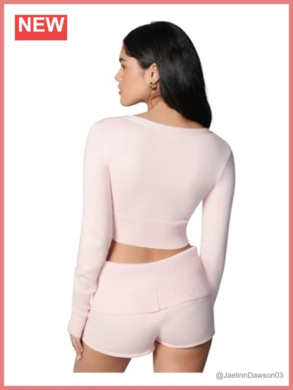 Barre Crop Cardigan Sweater Tie Front Ballet Inspired Rib Knit